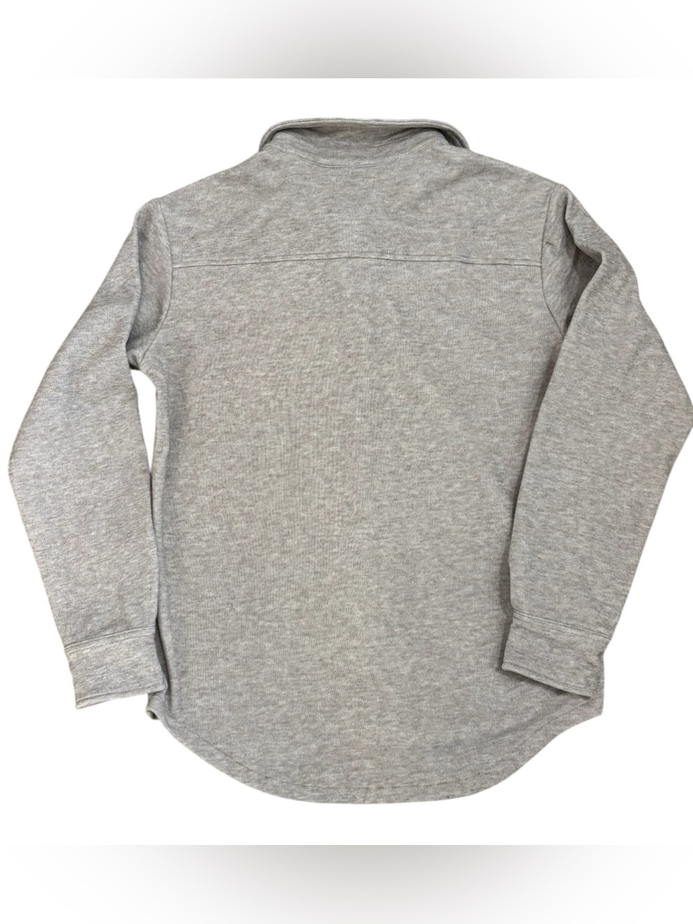 Evereve Knit Fleece Shirt Jacket in Heather Oatmeal NWOT - Picture 5 of 9